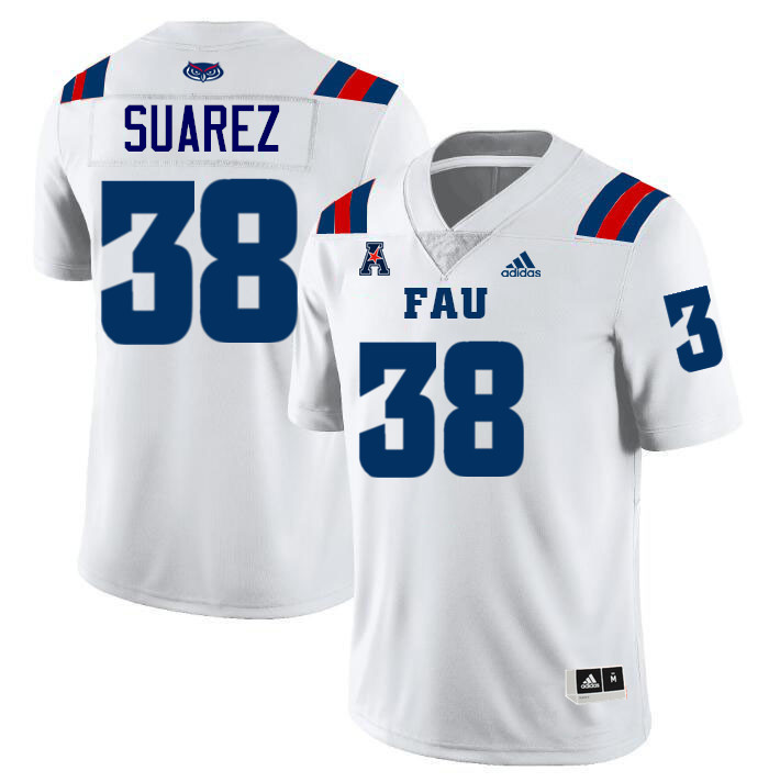 Morgan Suarez FAU Jersey,Florida Atlantic Owls Football Jersey,Uniforms,Gears-White